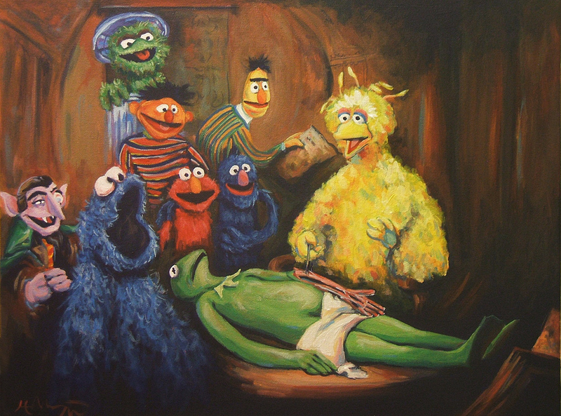 Illustration for article titled Batman and Darth Vader invade art history, in these absolutely deranged paintings